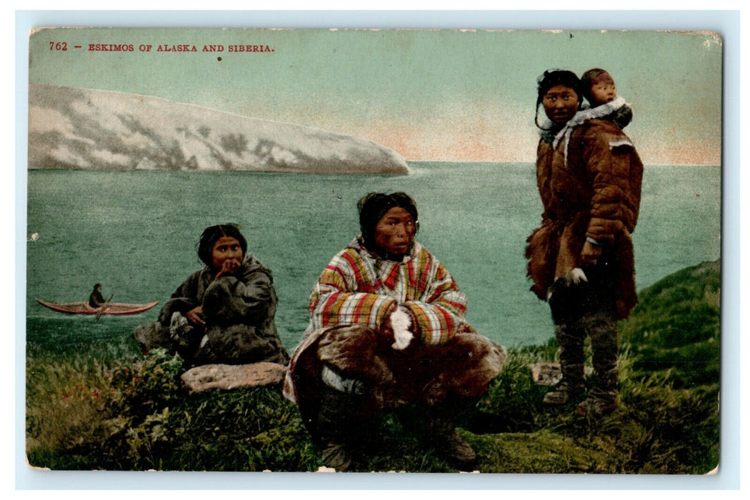 c1910 Personal Account of Eskimos of Alaska and Siberia Posted Antique Postcard