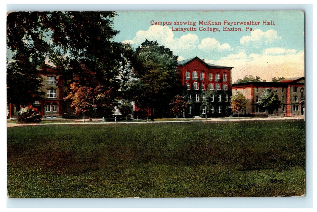 Campus McKean Fayerweather Hall Lafayette College Easton Pennsylvania Postcard