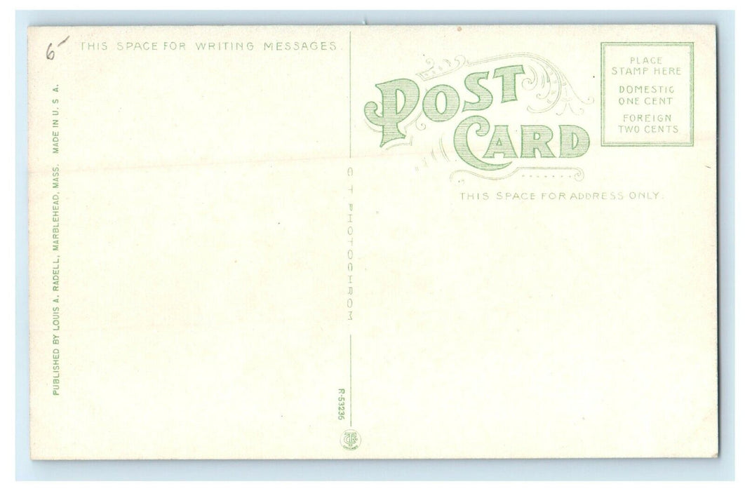 c1920's Fort Beach And Harbor Rock Boat Marblehead Massachusetts MA Postcard