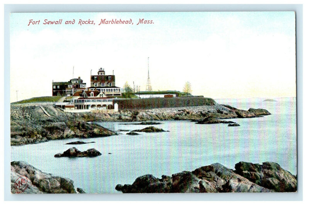 c1905 Fort Sewall And Rocks Marblehead Massachusetts MA Antique Postcard