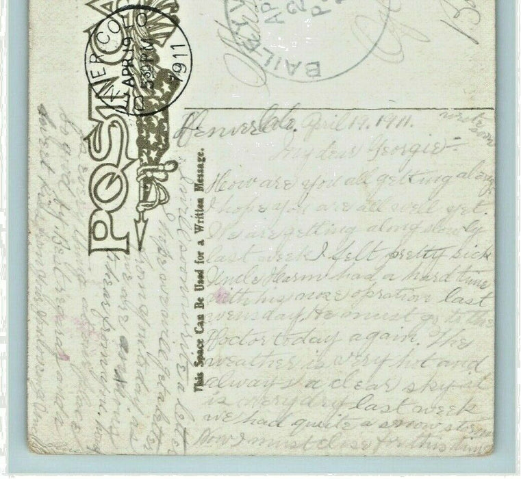 1911 Freighting on Mountain Roads Colorado Baileyville Illinois Posted Postcard