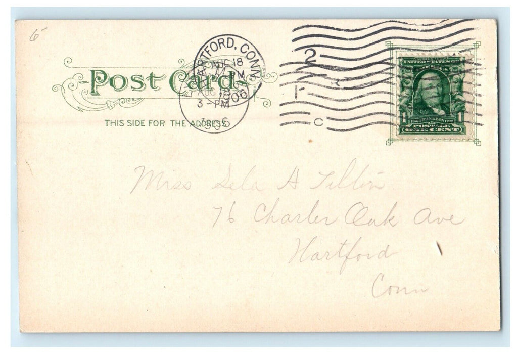 1906 City Hall Square Public Library And Soldiers Monument Lynn MA Postcard