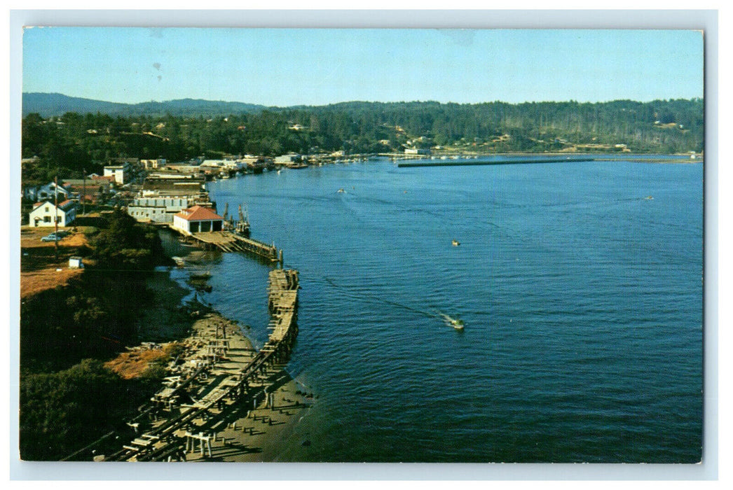 c1950s Houses and Buildings View, Yaquina Bay, Newport Oregon OR Postcard