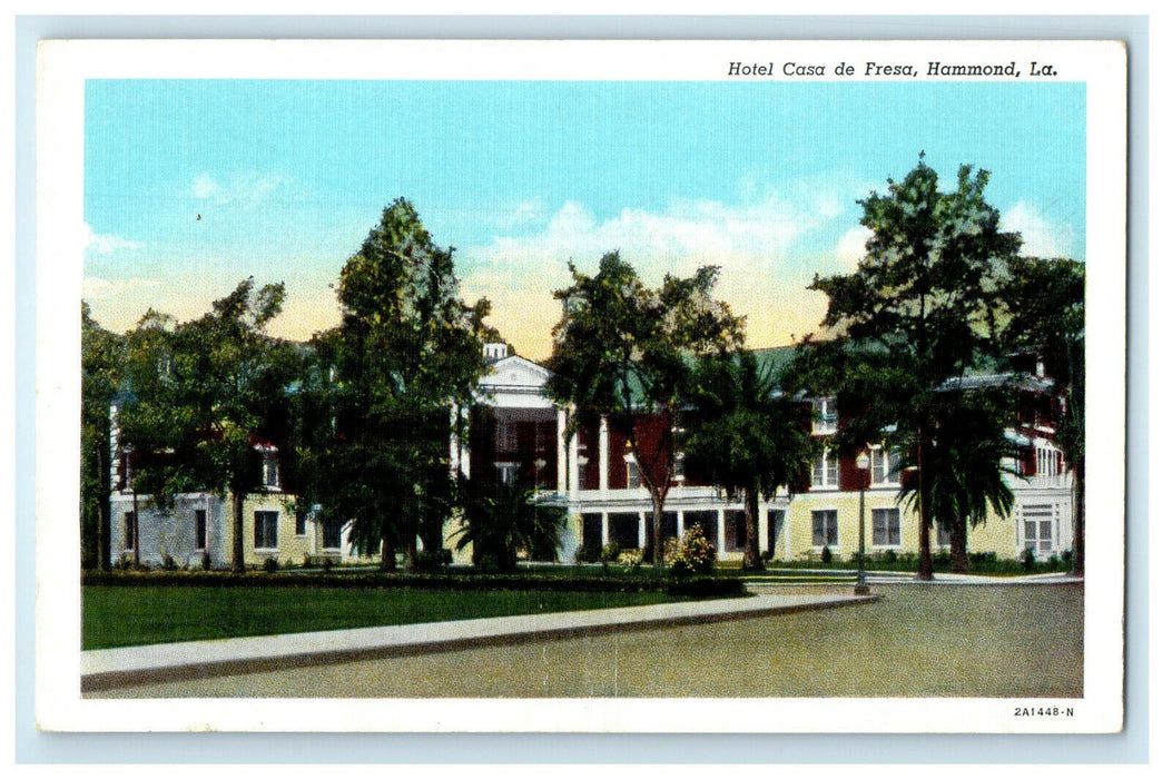 c1920s Hotel Casa De Fresa Hammond Louisiana LA Unposted Postcard