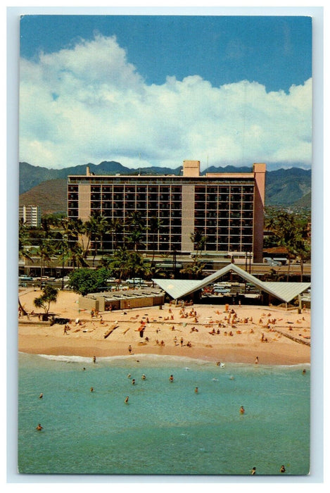 Bird's Eye View Of Waikiki Beach Biltmore Hotel Honolulu Hawaii HI Postcard