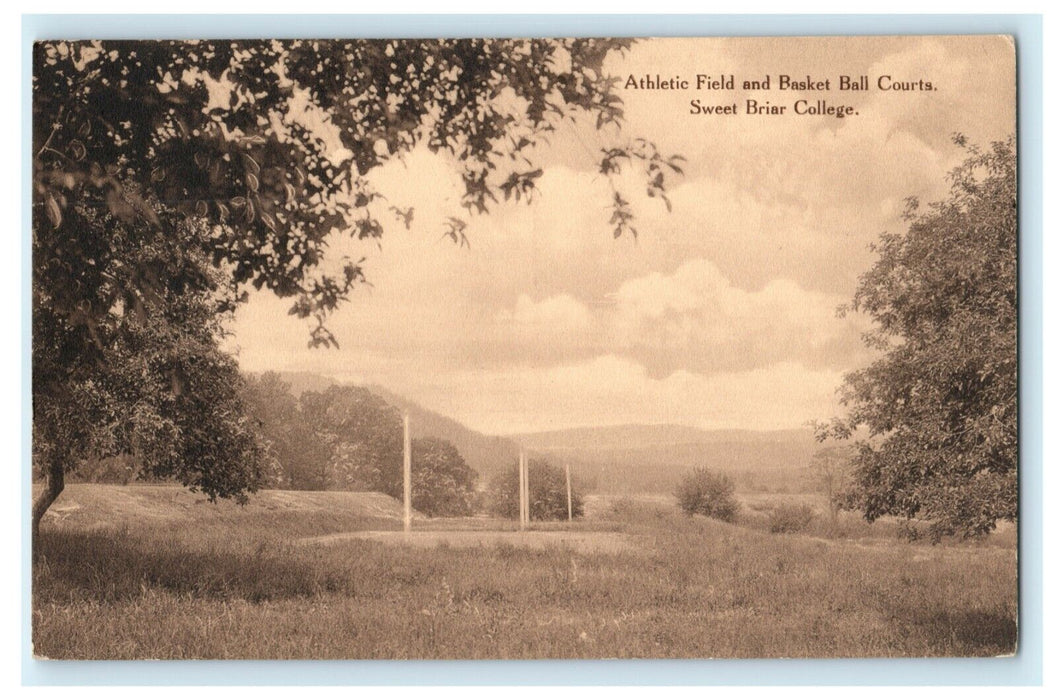 c1920's Sweet Briar College Athletic Field Basketball Court Virginia VA Postcard