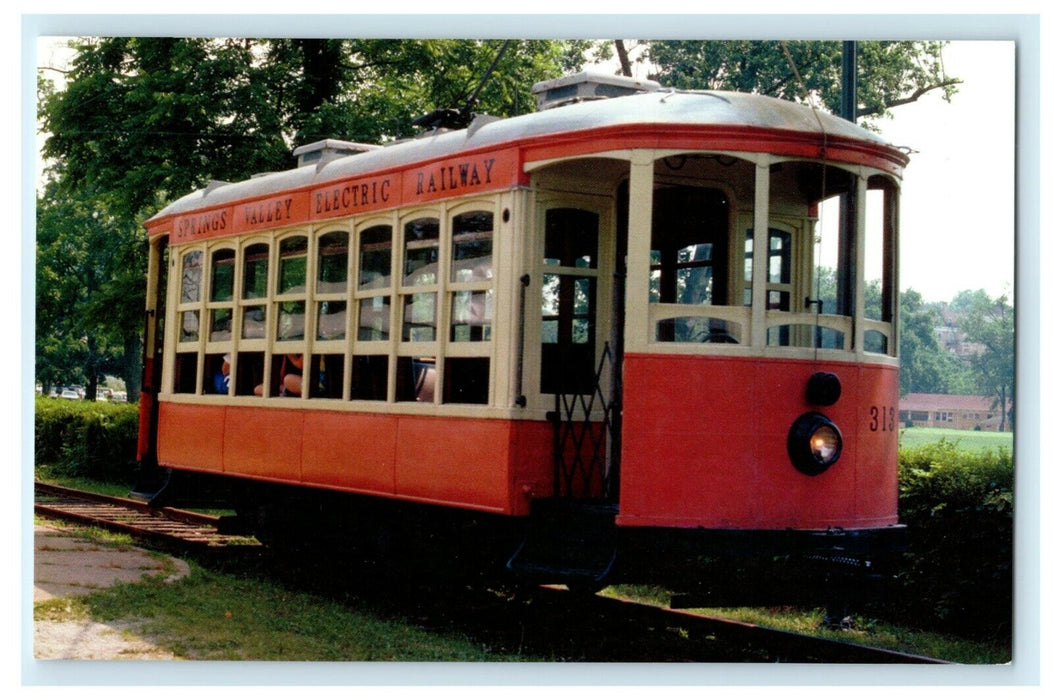 Spring Valley Electric Railroad #313 French Lick Indiana IN Vintage Postcard