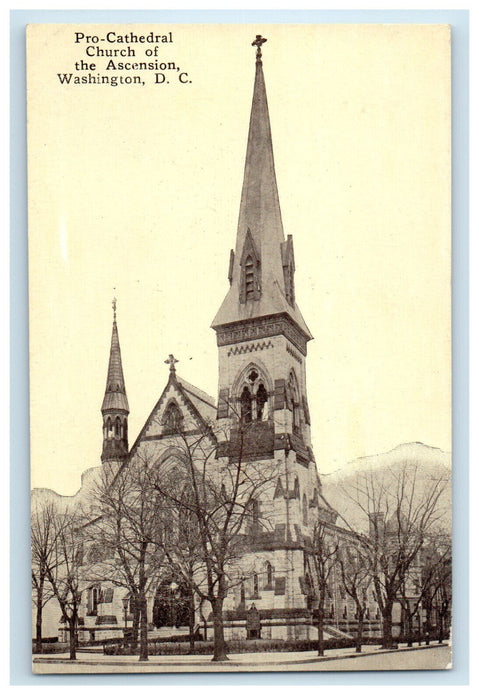 c1910 Pro Cathedral Church of the Ascension Washington DC Unposted Postcard