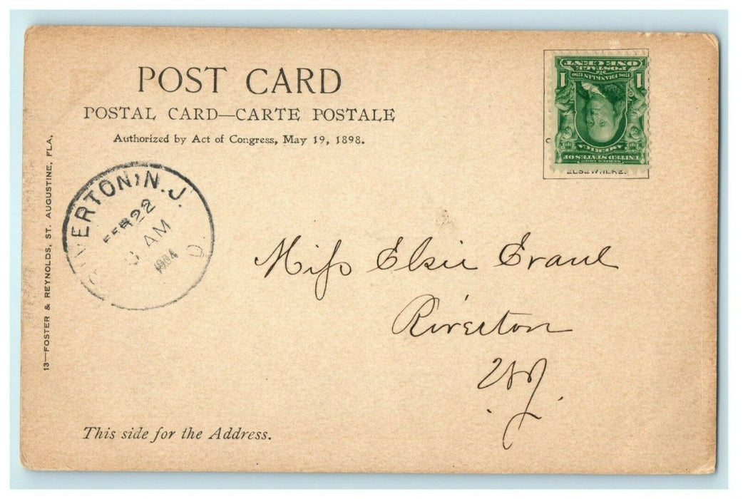1904 Hotel Royal Poinciana Gardens Palm Beach Florida FL Posted Antique Postcard
