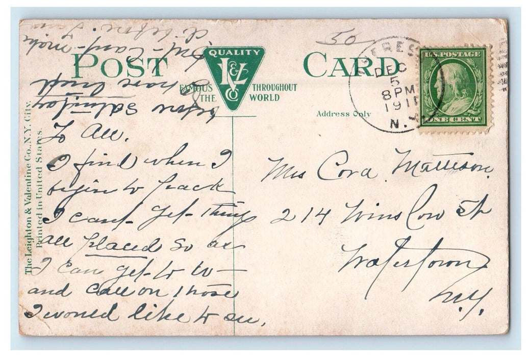 1911 Wading Pool Public Park Watertown New York NY Posted Antique Postcard