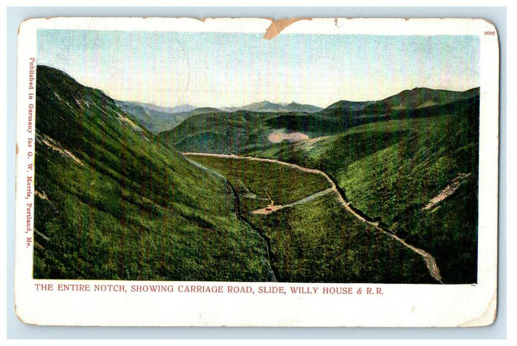 c1905 The Entire Notch, Carriage Road Willy House & Railroad PMC Postcard