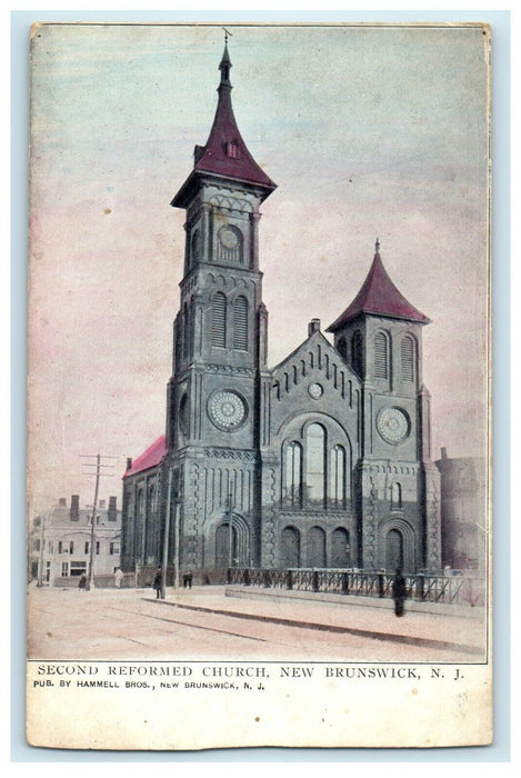 1904 Second Reformed Church, New Brunswick, New Jersey NJ Antique Postcard