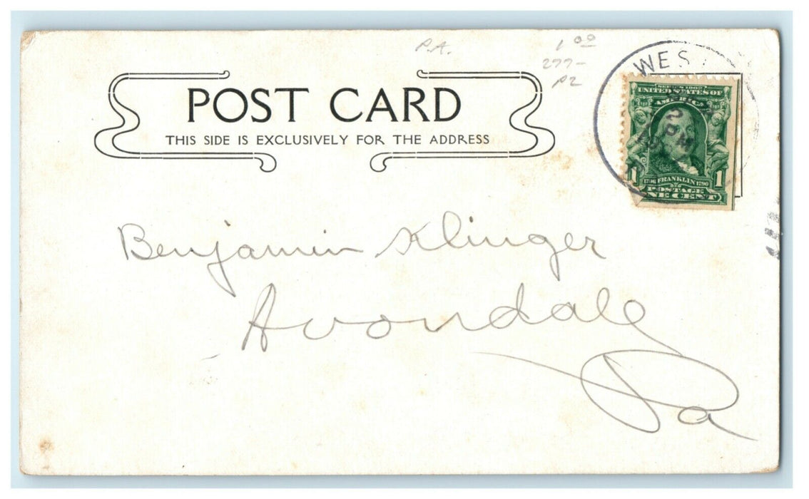 1907 Westtown Boarding School East End West Chester Pennsylvania PA Postcard