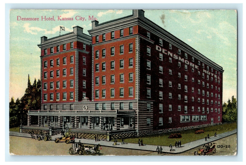 1913 Densmore Hotel Kansas City Missouri OH Cleveland Public Library Postcard