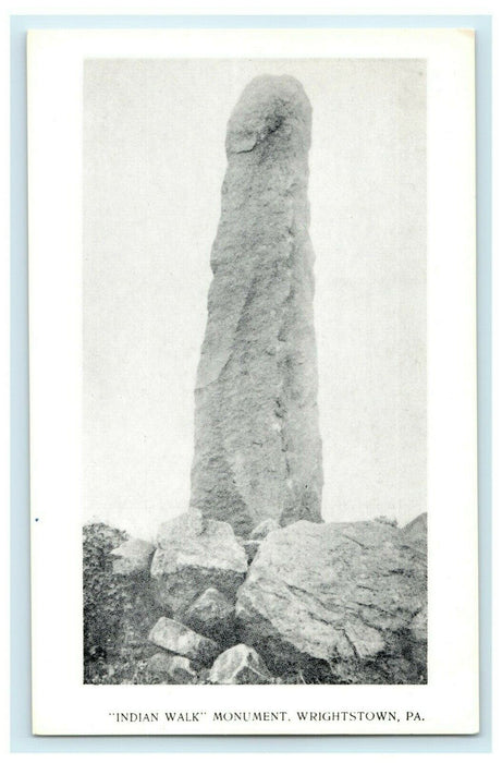 1978 Indian Walk Monument Wrightstown Pennsylvania PA Vintage Postcard