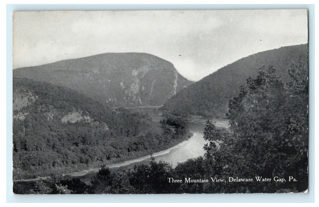 1911 Three Mountain View Delaware water Gap Pennsylvania Posted Antique Postcard