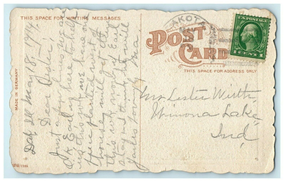1914 Stover Manufacturing Co. Freeport Illinois IL Winona Lake Indiana Postcard