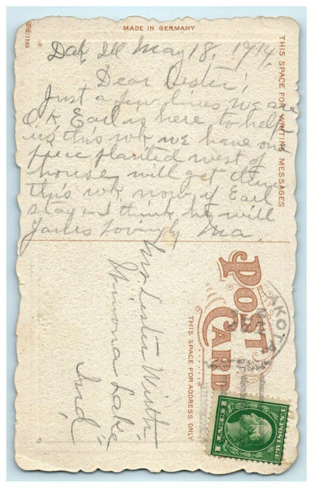 1914 Stover Manufacturing Co. Freeport Illinois IL Winona Lake Indiana Postcard