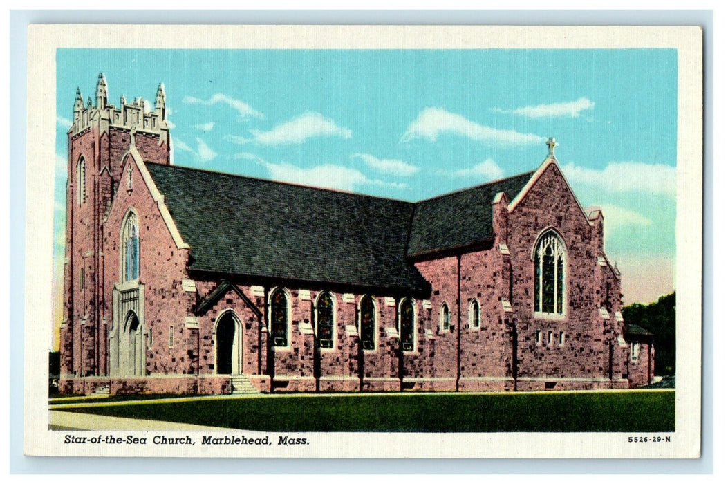 c1930's Star Of The Sea Beach Church Marblehead Massachusetts MA Postcard