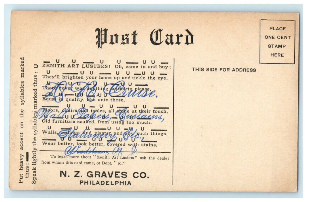 c1910 Grant's Tomb Riverside New York NY N.Z. Graves Co. Advertising Postcard