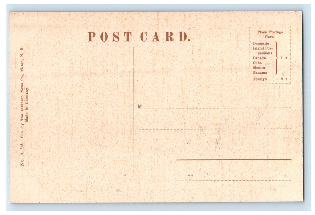 c1910 Union Grammar School Tilton New Hampshire Antique Unposted Postcard