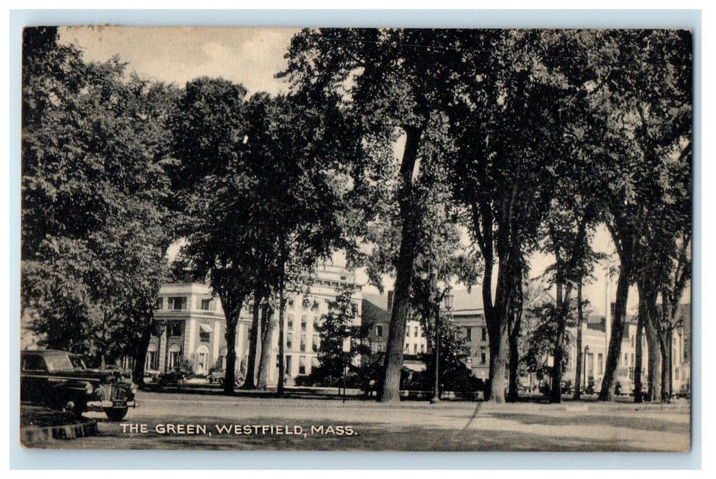 1945 The Green Westfield Massachusetts MA Posted Vintage Postcard