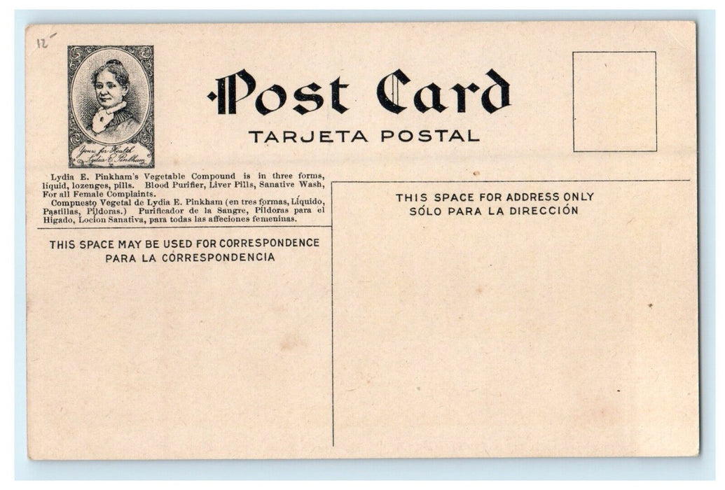 Lydia E. Pinkham Medicine Co. Mc Gill University Lynn Massachusetts MA Postcard