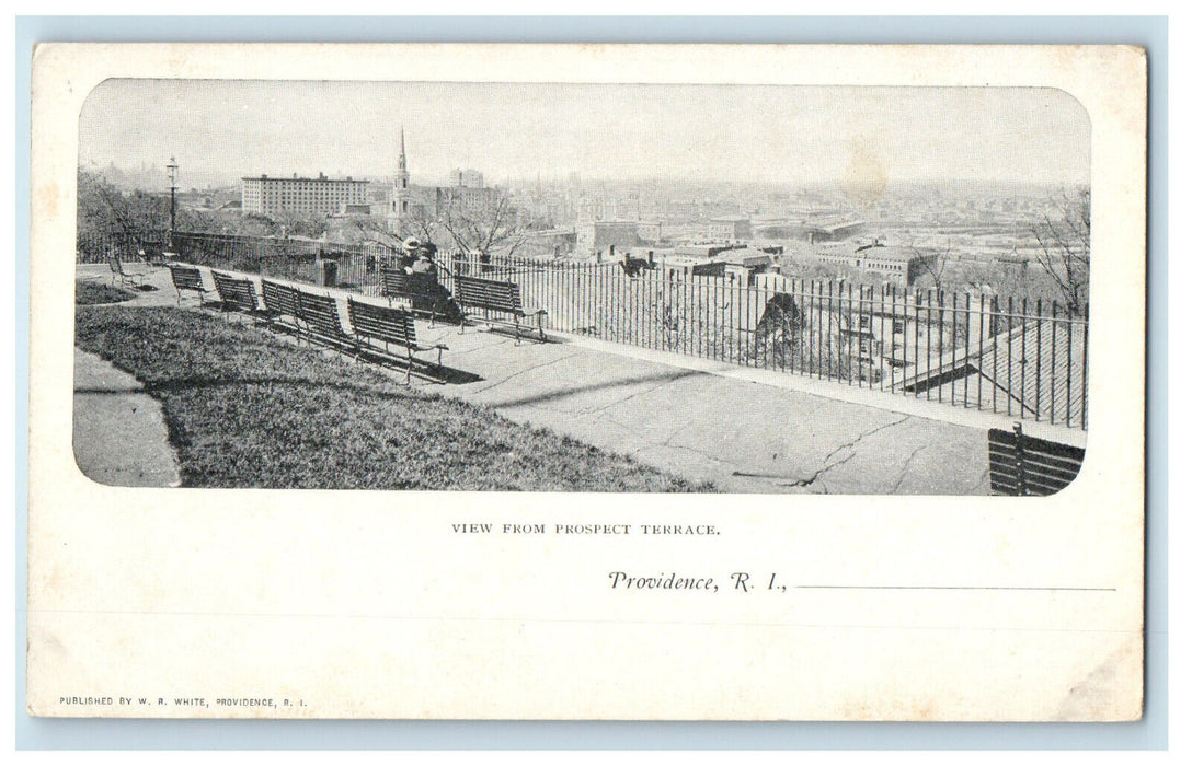 c1900s View from Prospect Terrace Rhode Island RI W R White PMC Postcard