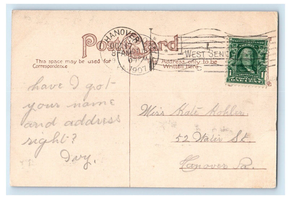 1907 Reservoir Showing Armory And Masten Park High School Buffalo NY Postcard