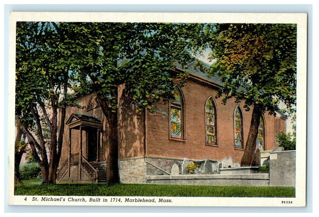 St. Michael's Church Built In 1714 Marblehead Massachusetts MA Unposted Postcard