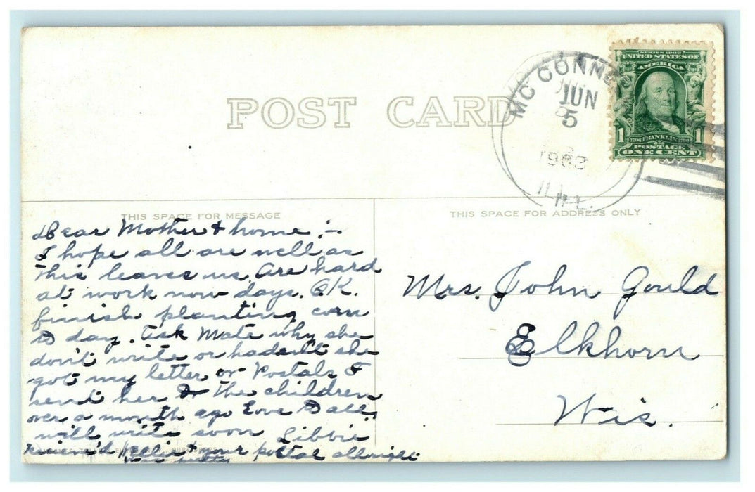 c1910's Highland Park Freeport Illinois IL Posted Antique McConnel Postcard