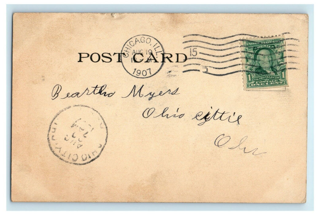 1907 Montgomery Ward & Co. Building Chicago Illinois IL Posted Postcard