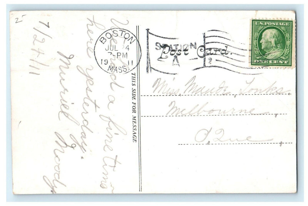 1911 Corinthian Yacht Club & Landing Marblehead Neck Massachusetts MA Postcard
