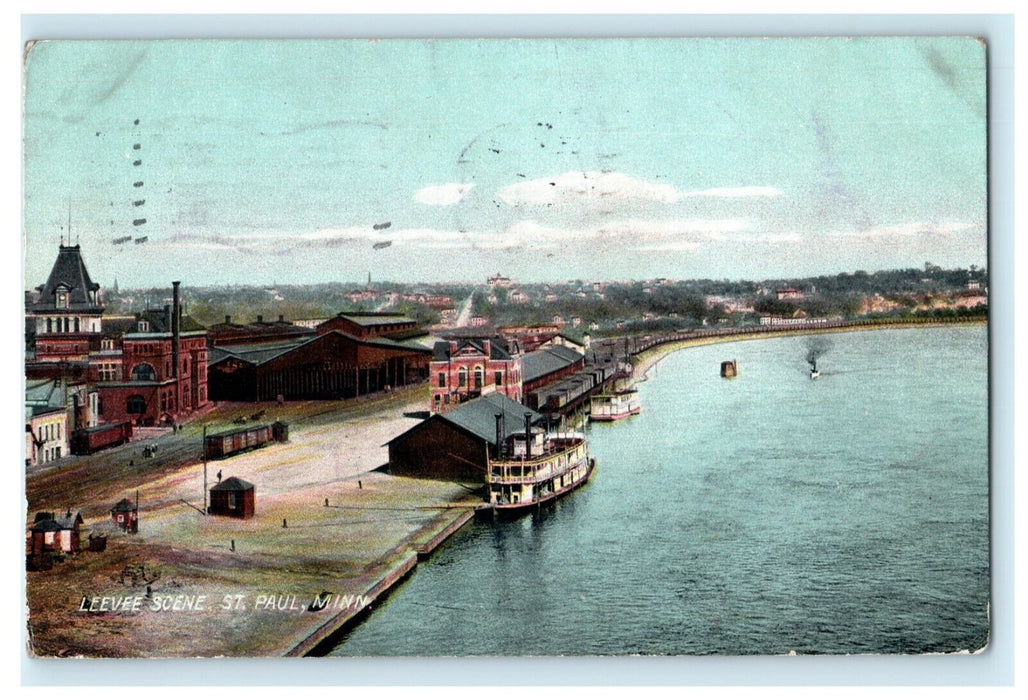 1909 Leevee St. Paul Minnesota MN Posted Antique Postcard