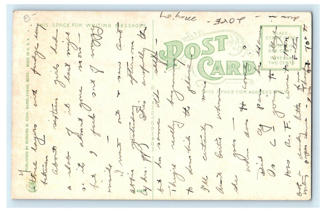c1920 The Old Spite House Marblehead Massachusetts MA Antique Postcard