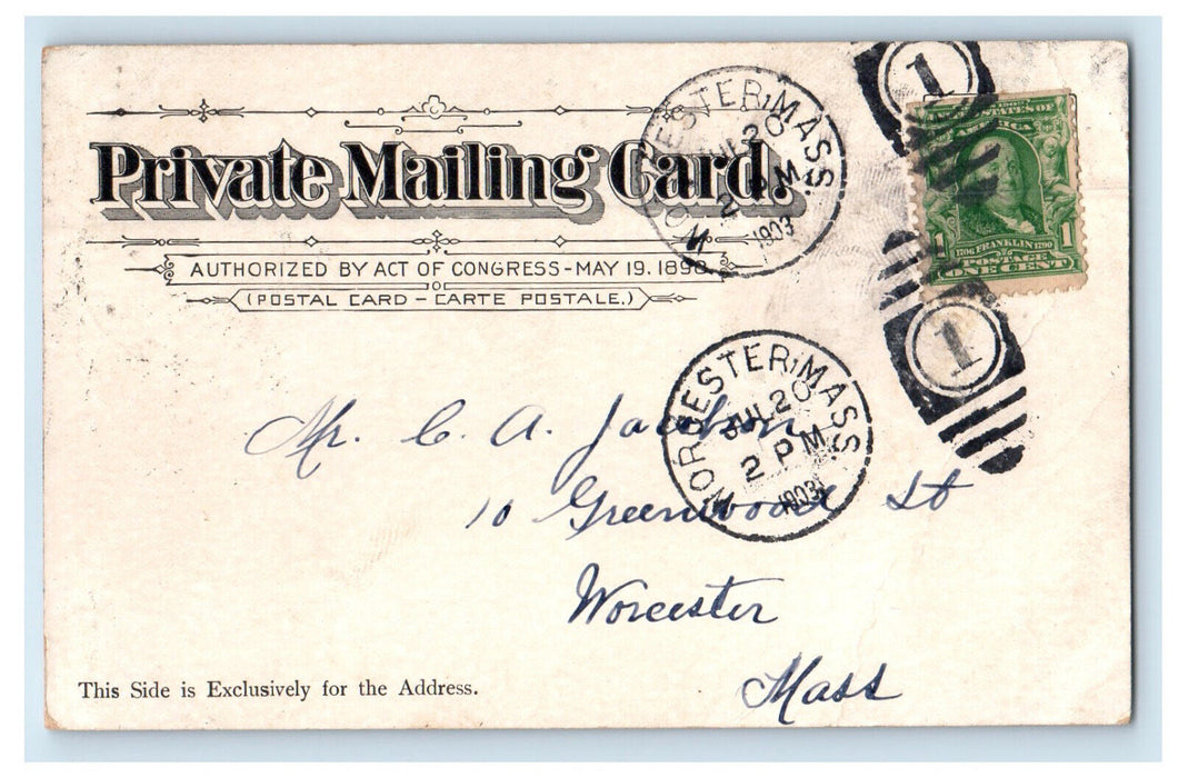 1903 Head of Providence River Providence Rhode Island RI W R White PMC Postcard