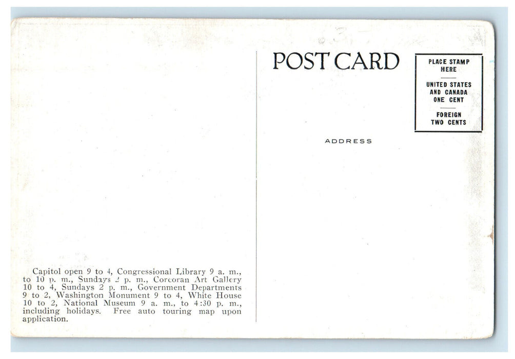 c1910 George Washington Inn Corner New Jersey Avenue Advertising Postcard