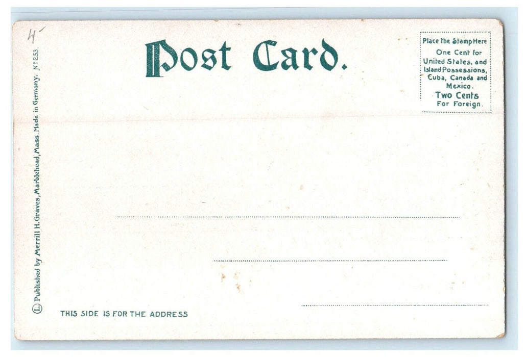 c1905 Fort Beach View Driveway Marblehead Massachusetts MA Unposted Postcard