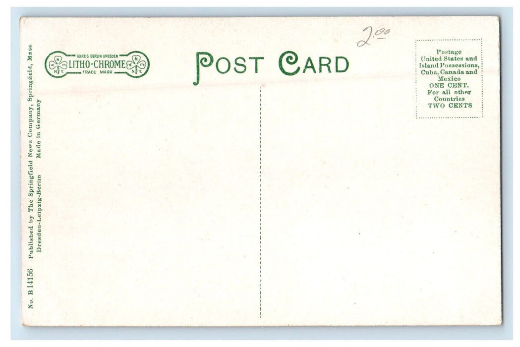 c1910's Court Street Day Avenue East Westfield Massachusetts MA Antique Postcard