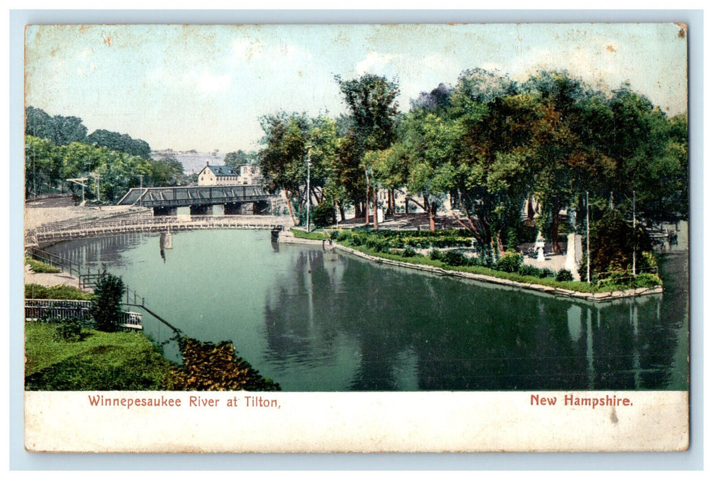 c1905 Winnepesaukee River at Tilton New Hampshire NH Unposted Postcard