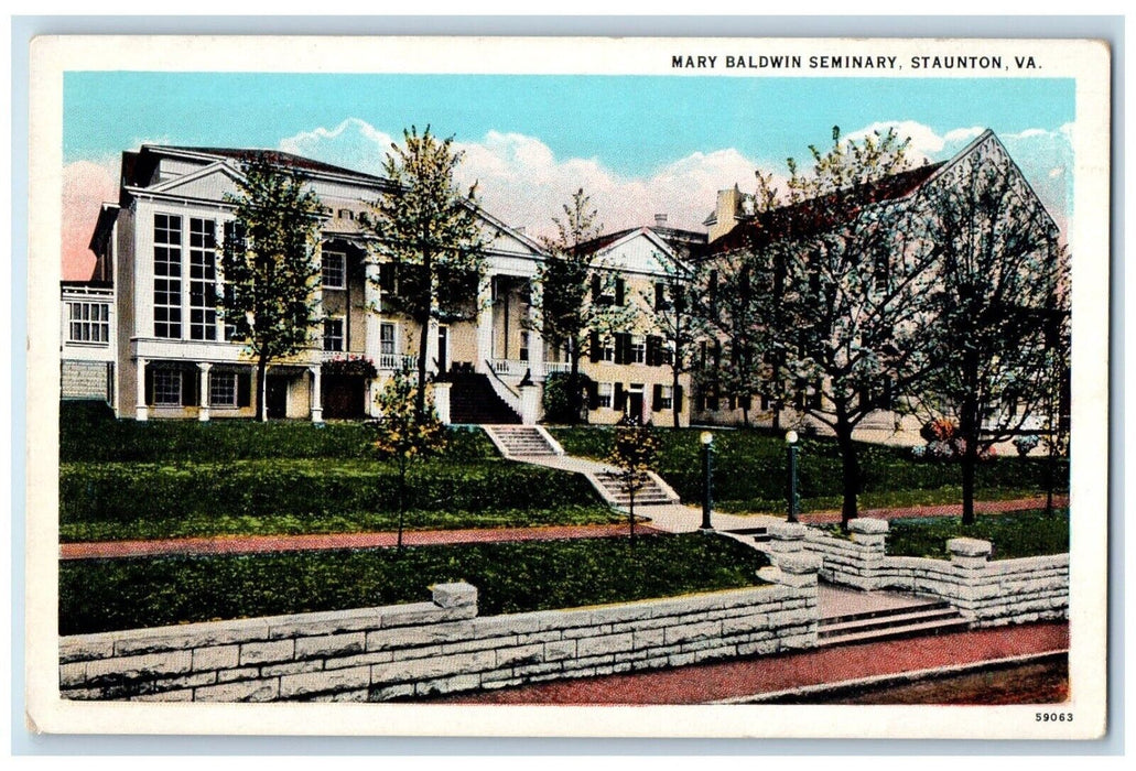 c1930's Mary Baldwin Seminary Staunton Virginia VA Unposted Vintage Postcard