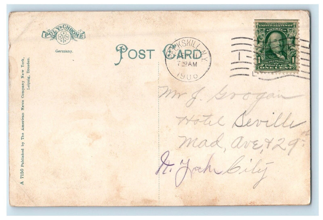 Hudson River Looking North Cambus U.S Military Academy West Point NY Postcard