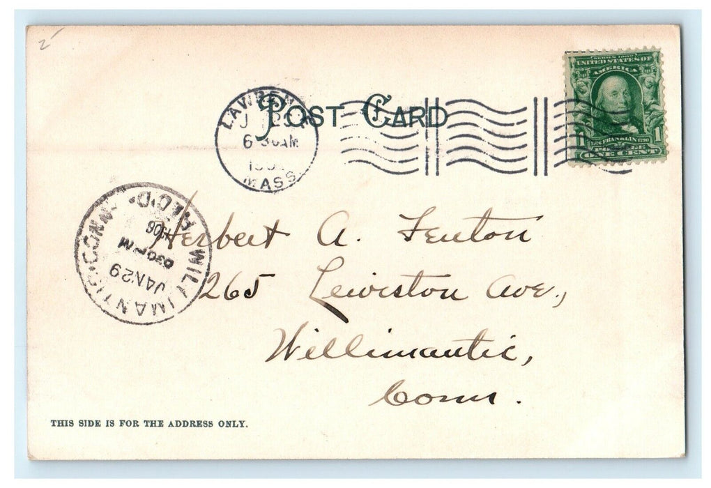 1906 Marblehead Neck Long Beach Scene Rock Massachusetts MA Antique Postcard