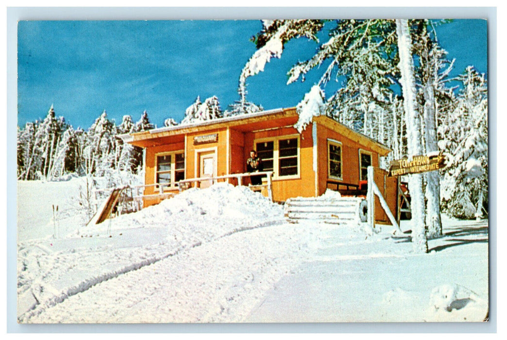 c1950s Wigwam Warming Hut and Restaurant at Top of Okeo Mountain VA Postcard