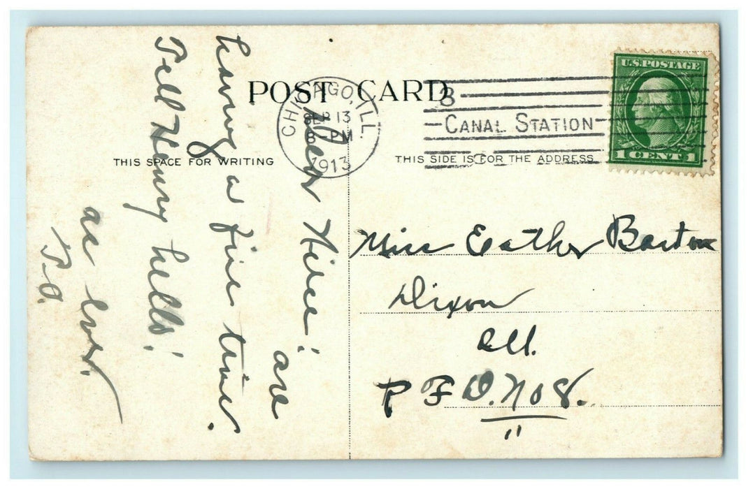 1913 New North Western Depot Chicago Illinois IL Posted Antique Postcard