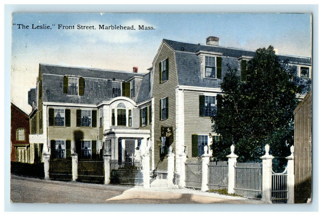 1916 The Leslie Front Street Marblehead Massachusetts MA Antique Postcard