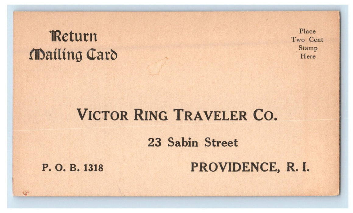 c1900s Victor Ring Traveler Co. Providence Rhode Island RI Unposted RMC Postcard