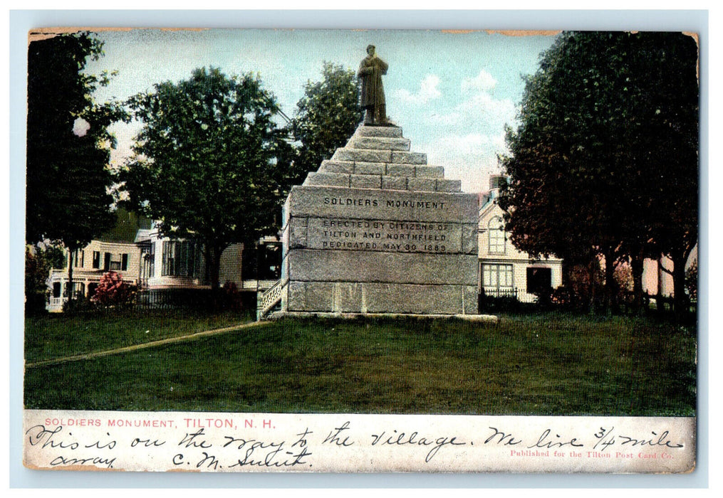 c1905 Soldiers Home Tilton New Hampshire Antique Posted Postcard
