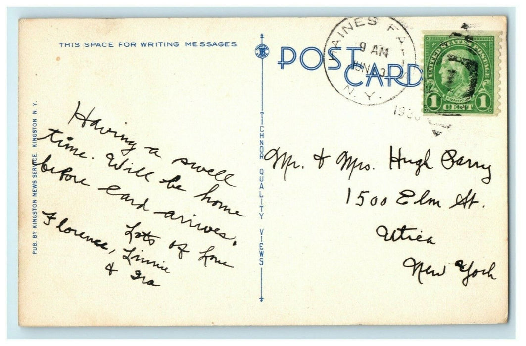 1938 Rip's Lookout Point Van Winkle Trail Catskill Mts. New York NY Postcard