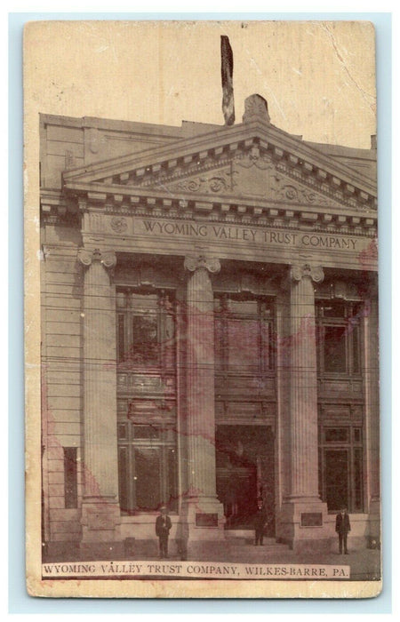 1911 Wyoming Valley Trust Company Wilkes-Barre Pennsylvania PA Postcard